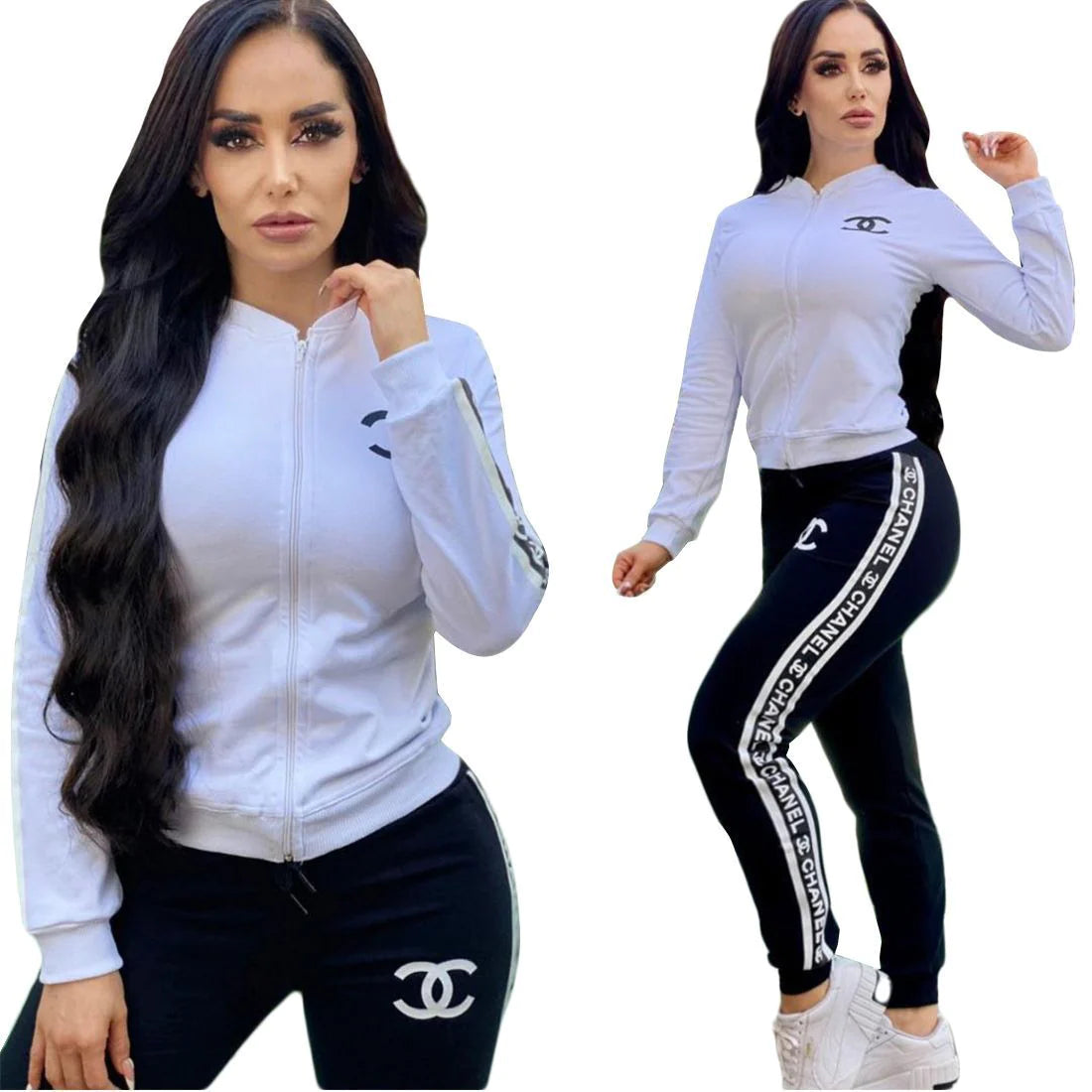 Fashion Printed Sporty Casual Two-piece Set 1024022617