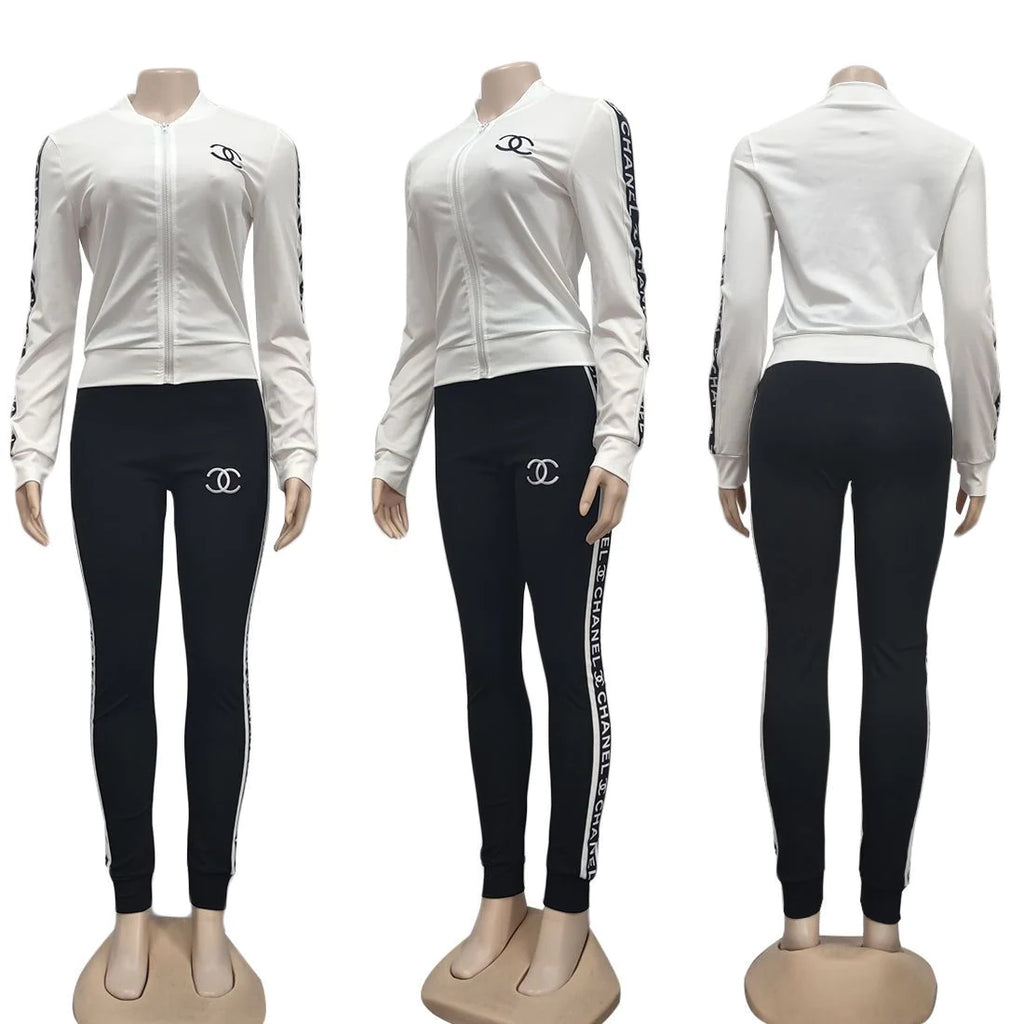 Fashion Printed Sporty Casual Two-piece Set 1024022617
