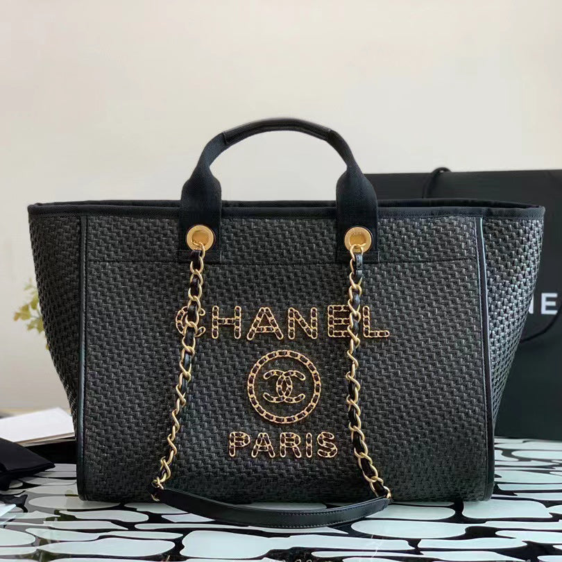 Tote Bag In Gold-tone Mental