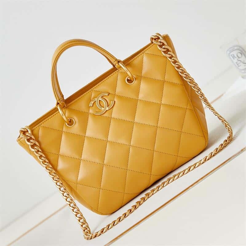 CC Women Leather Shopping Tote Bag 10240667