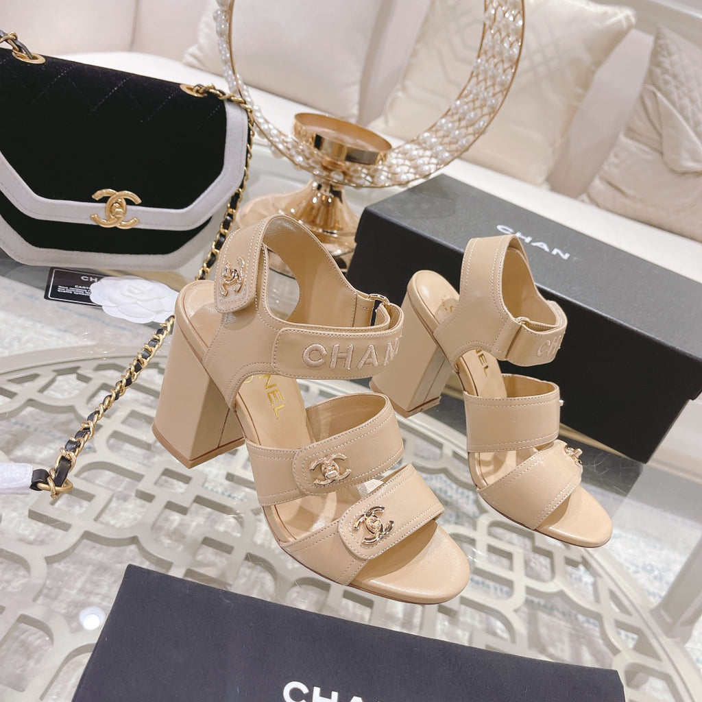 23 CL Latest Double C Logo Buckle High Heel Sandals XC04070702