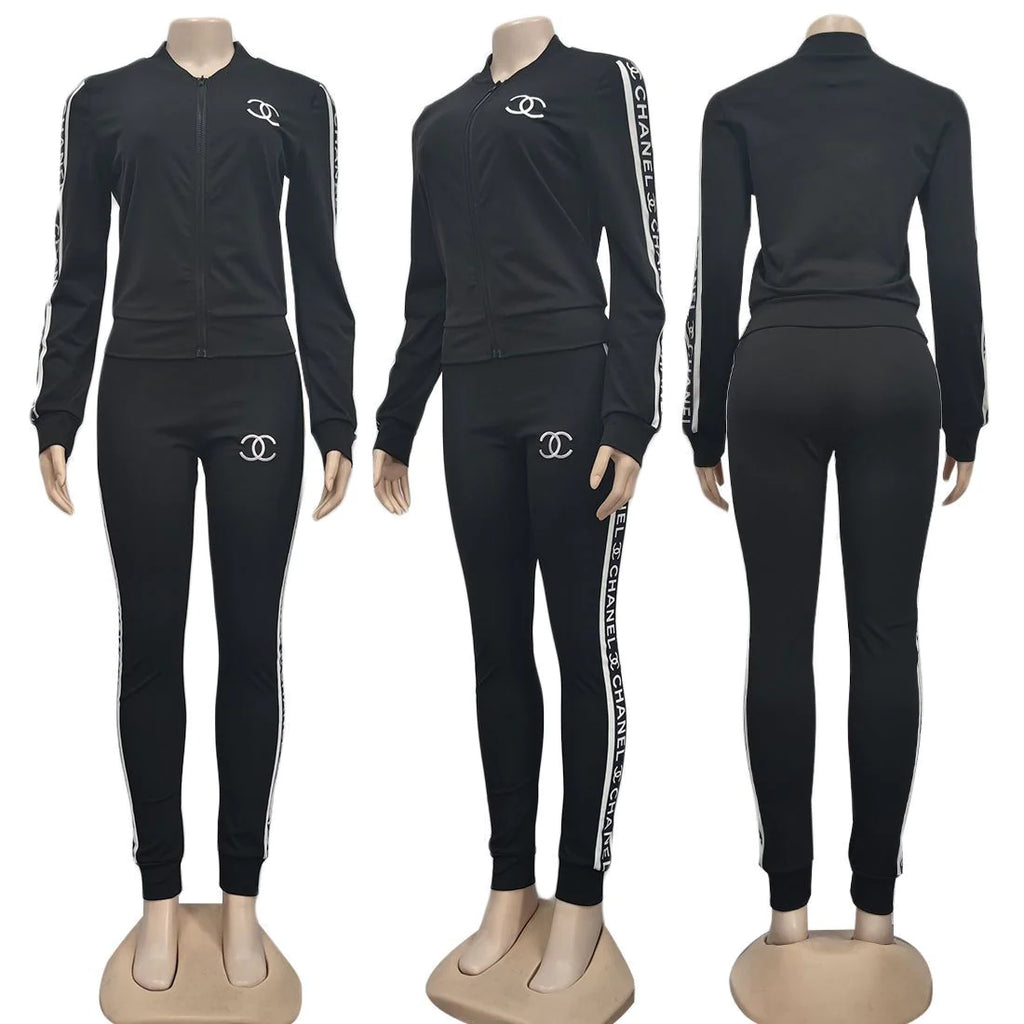 Fashion Printed Sporty Casual Two-piece Set 1024022617
