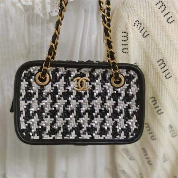 CC Women Lambskin Weave Cross Body Bag 10240663