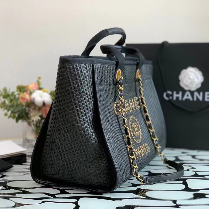 Tote Bag In Gold-tone Mental