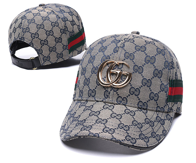 Branded canvas print two-letter baseball cap