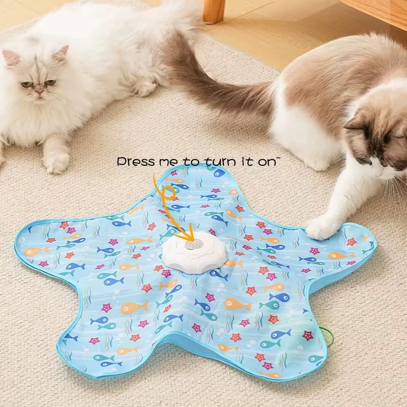 Electric Moving Feather Hideaway Cat Toy