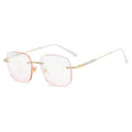 Frameless trimmed reading glasses