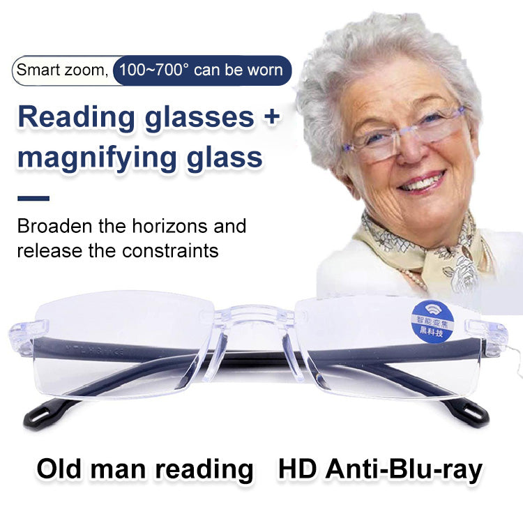 Auto-Focus Glasses 🌟 The lens power automatically adjusts between 100 to 700 degrees to suit your vision needs 🌟 Suitable for various face shapes and stays secure even during vigorous activities 🌟